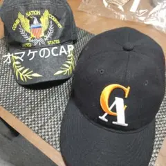 【CAP2個セット】BACK NUMBER 黒 C A ロゴ＋オマケCAP