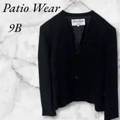 Patio Wear ノーカラージャケット　シングルボタン　９B　ブラック