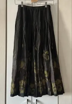 未使用タグ付き KEIKO KISHI 刺繍入り フレアスカート タカシマヤ