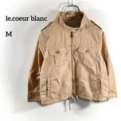 le.coeur blanc ジップベージュジャケット M b213③