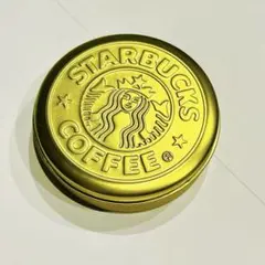 STARBUCKS スターバックス　缶　丸缶 空き缶　ゴールド