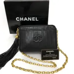 極美品‼️CHANEL ミニ マドモアゼル フリンジ チェーン ショルダーバッグ
