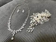 ヘアアクセサリー ネックレスu0026ピアス セット