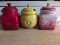 【新品未使用】LE CREUSET ミニ ソースジャー 調味料 ジャムポット 新品未使用】LE CREUSET ミニ ソースジャー 調味料 ジャムポット