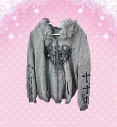 ♡Y2Kパーカー ♡ファー付き