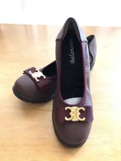 ブランコワール ジャパンメイド 羊革 グログランリボン 超軽量パンプス　22.5