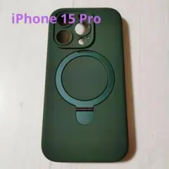 シリコンケース 磁気スタンド付き iPhone 15 Pro　保護カバー