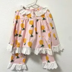 90cm   キッズ　パイナップル柄　パジャマ　新品タグ付き