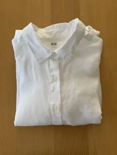 ユニクロ　UNIQLO リネンシャツ　M ホワイト