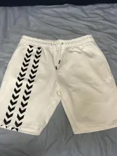 hummel ホワイトハーフパンツ XL