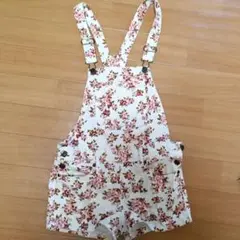 Forever 21 フラワープリントオーバーオール US14サイズ