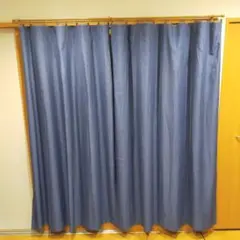 賃貸等に　穴を開けずに遮光カーテンをとりつけるセット一式