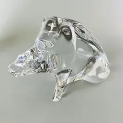 【バカラ】動物 イノシシ 置物 インテリア★美品★