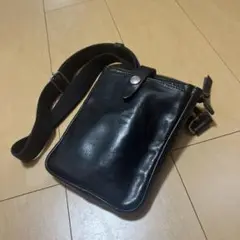 BAGGYPORT バギーポート タテ型 ショルダーバッグ 牛革　ブラック