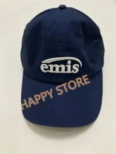 emis 刺繍ロゴ ベースボールキャップ ネイビー