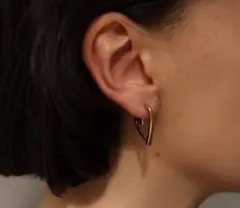 フープ おしゃれ ギフト ハート ゴールド 個性 オフィス ピアス シンプル