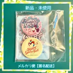 ディズニー　サマー クールオフ【ステッカー＆缶バッジセット】①