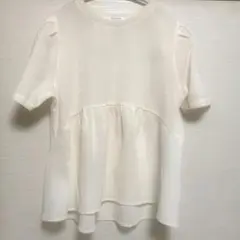 グローバルワーク　ジャガードペプラムプルオーバー