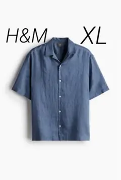 H&M/リラックスフィットリネンリゾートシャツ 半袖XL