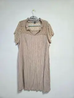 【大きいサイズ・新品、未使用】 ベージュ チュニック 2XL
