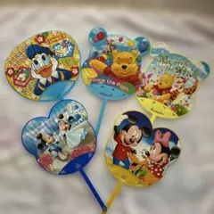 キャラクター扇子 5枚セット　難あり ご希望の方+3枚(破れあり)