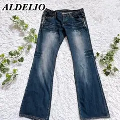 Aldelio y2k ブーツカット　フレアデニム　デニムパンツ　お兄系　XL