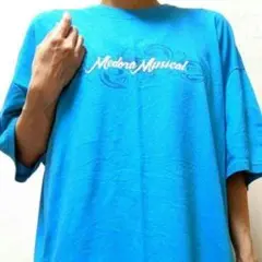ジェイアメリカ メドーラミュージカル Tシャツ ブルー 青色水色 2XL 古着