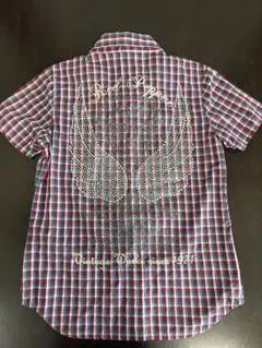 美品　RED PEPPER 半袖チェックシャツ サイズ3
