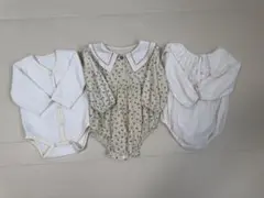 80cm 女の子 ロンパース 3点セット 長袖 可愛い おしゃれ