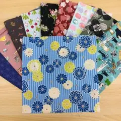★A123★ カットクロス/プリント生地/国産/25cm×25cm/10点