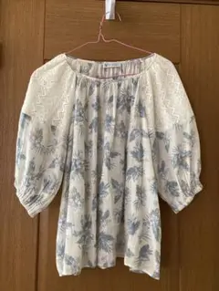 AFTERNOON TEA WARDROBE 花柄五分袖ブラウス