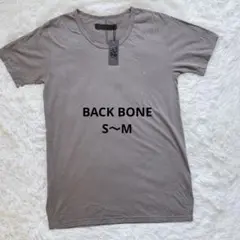 【新品未使用品】バックボーンBACK BONE 半袖Tシャツ　ロゴ刺繍 グレー