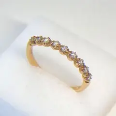 美品✨スタージュエリー K18 ダイヤモンド 0.12ct リング 8号