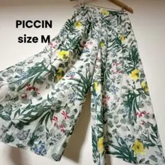 【PICCIN】ピッチン　ボタニカル　ガウチョパンツ M