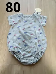 恐竜柄ロンパース 80サイズ