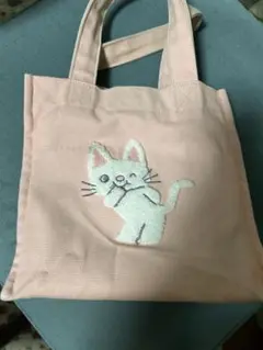 【女子高生】　ピンクトートバッグ　ノンタン　弁当袋