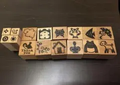 木製スタンプセット 多様なデザイン