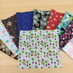 ★A112★約25cm×約25cm/10枚/カットクロス/国産プリント生地