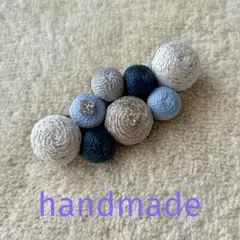 ハンドメイド　刺繍ブローチ　ボンボンブローチ193