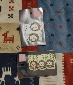 ちいかわたぬきだもん、ぜったいぜったい、スマホに貼れるシール 2種新品