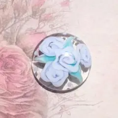 大きいバラの花のガラスナギット 1個 22mm 程度 A855