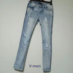 V-men ブイメン ダメージ スキニーデニム