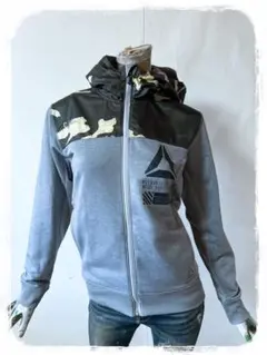 ☘️T18217☘️Reebok フード ジップアップ パーカー 堀口 S