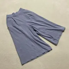 ⭐️ガウチョパンツ⭐️ブルー ウエストゴム ゆったりサイズ マタニティ 春夏素材
