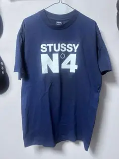 STUSSY N°4 Tシャツ Lサイズ ネイビー
