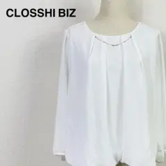 新品未使用タグ付　CLOSSHI BIZ クロッシービズ ホワイトブラウス