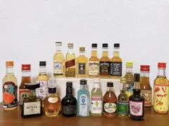 【ミニチュアボトル】ウイスキー/リキュール 等セット 20本