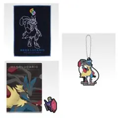 ポケモン 一番くじ メガルカリオ クリアファイル タオル ラバーチャーム
