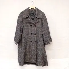 セシリア フレームワーク 英国製 クラシカル 千鳥格子 オーバー ダブルコート