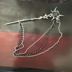 バラデザインのカンザシ